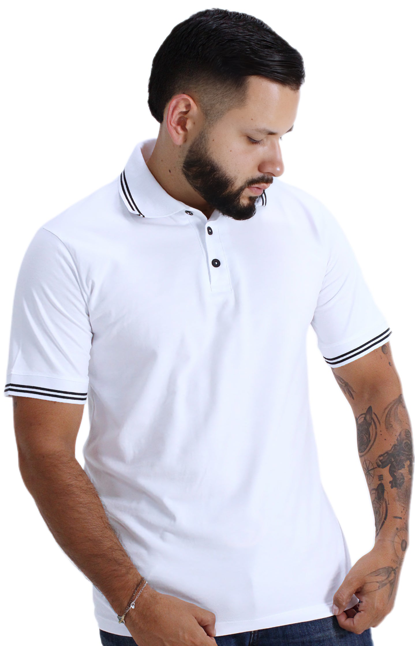 Tipo polo doble línea Caballero