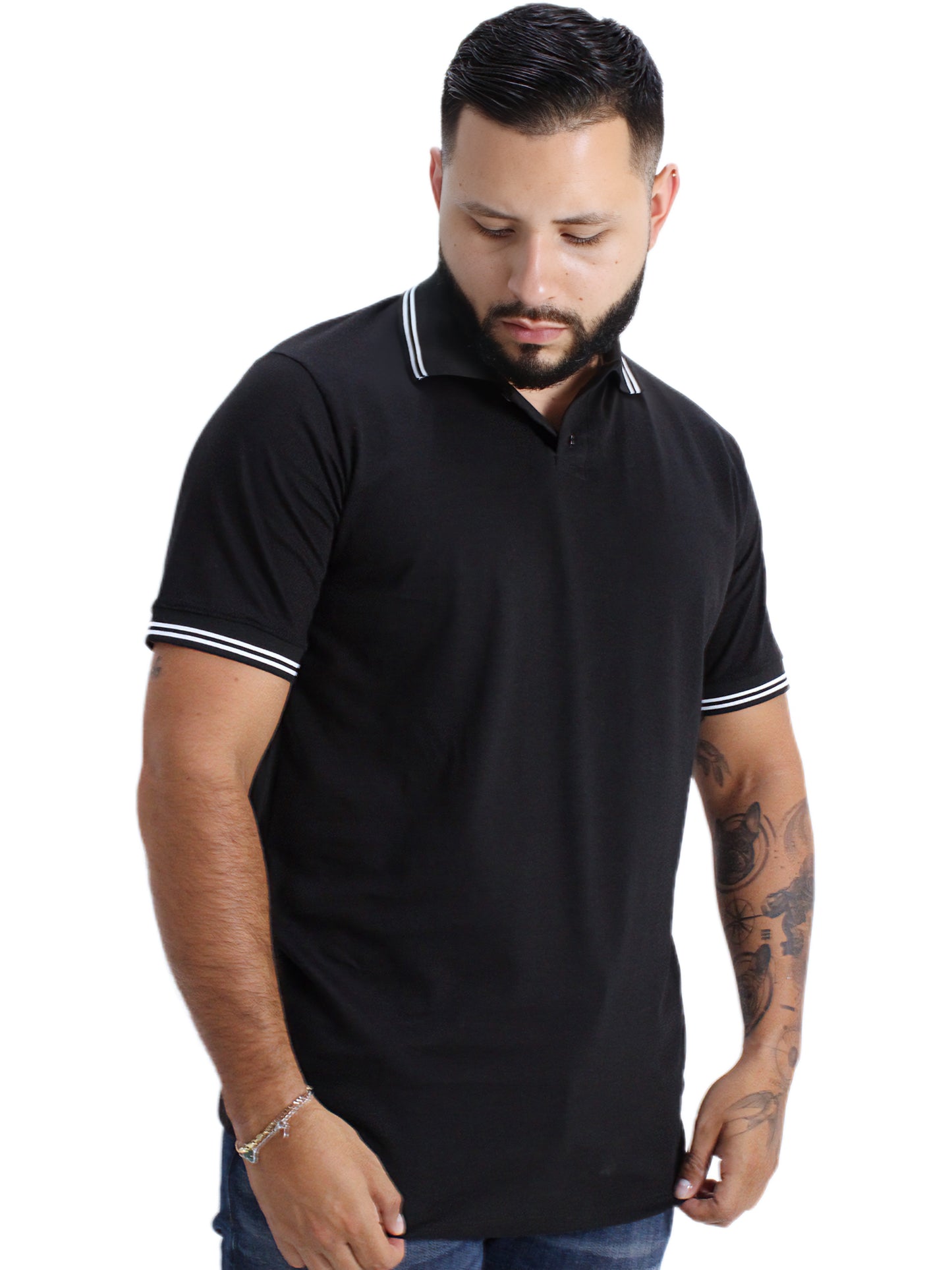 Tipo polo doble línea Caballero