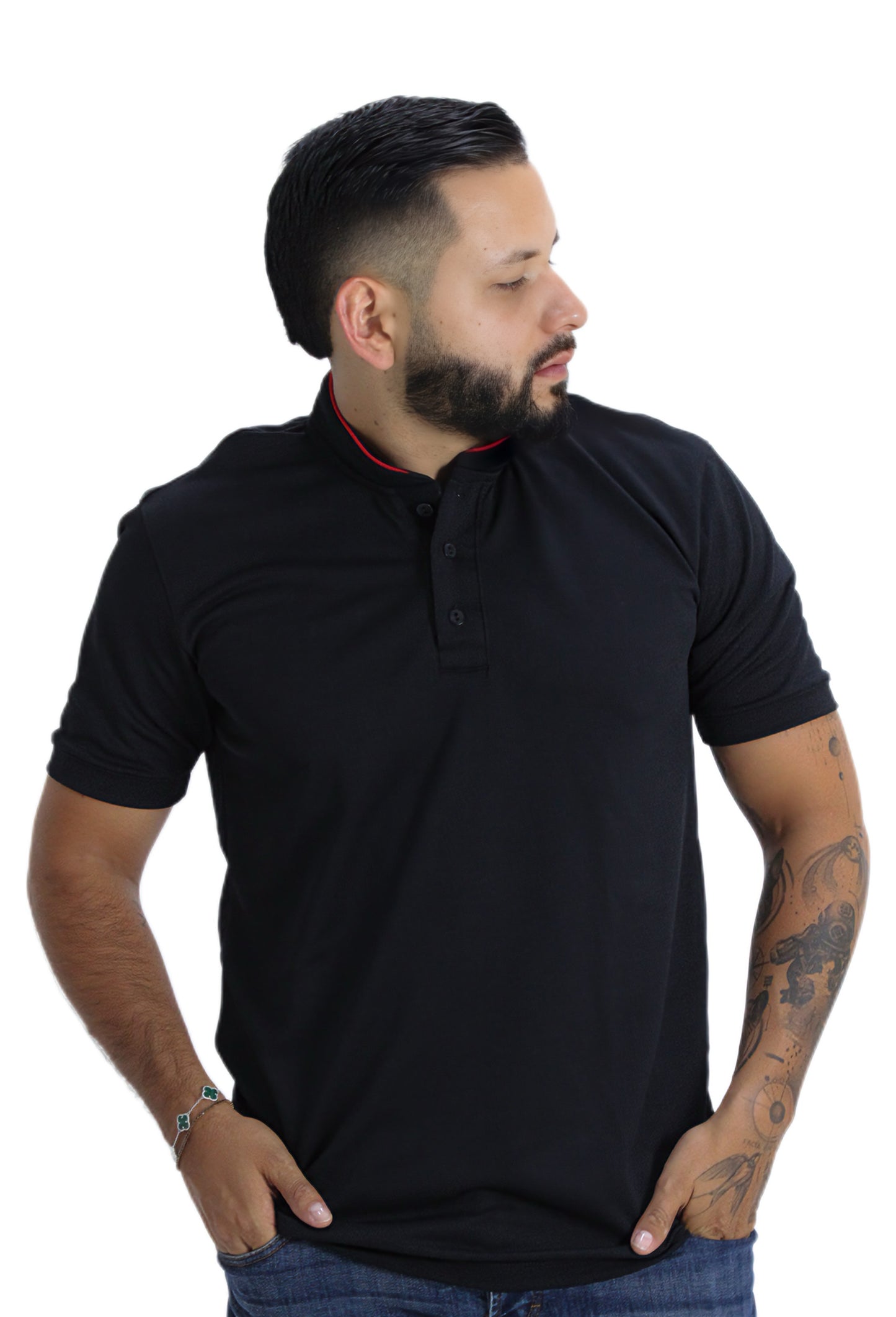 Tipo polo cuello mao